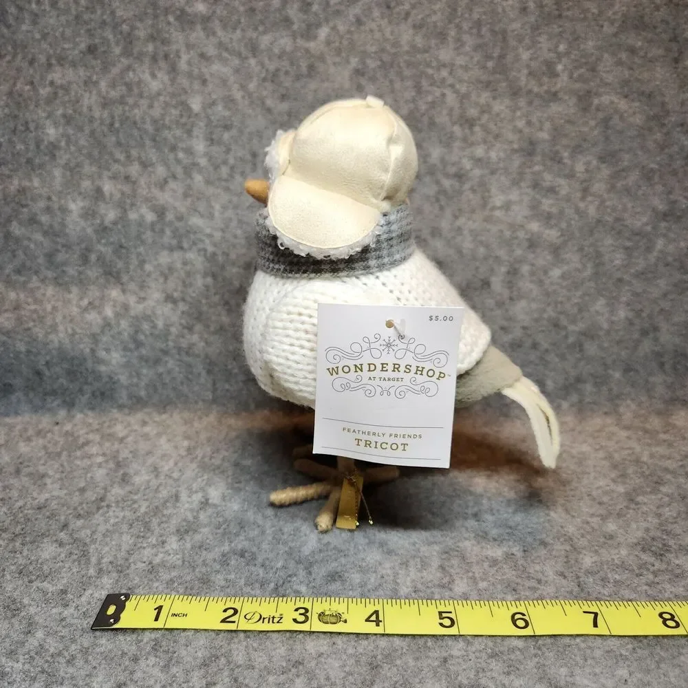 Fabric Bird with Grey Scarf Wondershop Target - TRICOT